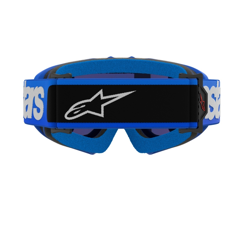 Dětské motokrosové brýle Alpinestars Vision Youth Blaze modré se zrcadlovým modrým zorníkem