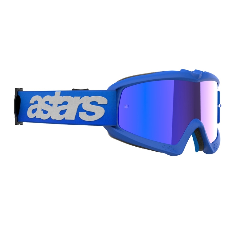Dětské motokrosové brýle Alpinestars Vision Youth Blaze modré se zrcadlovým modrým zorníkem