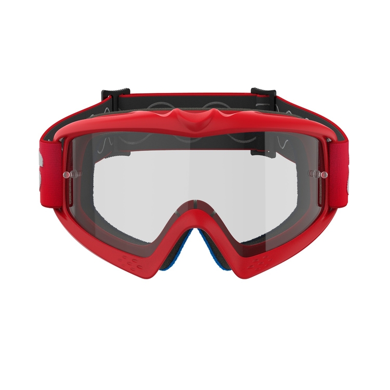Dětské motokrosové brýle Alpinestars Vision Youth Blaze červené s čirým zorníkem