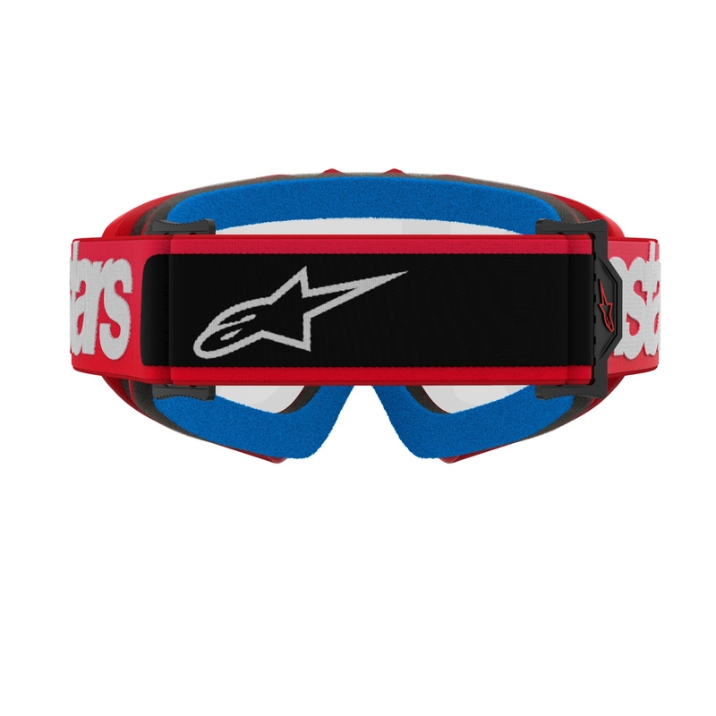 Dětské motokrosové brýle Alpinestars Vision Youth Blaze červené s čirým zorníkem