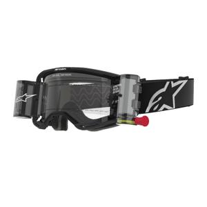 Motokrosové brýle Alpinestars Vision 8 Corp ROLL-OFF Wide Vision černé s čirým zorníkem