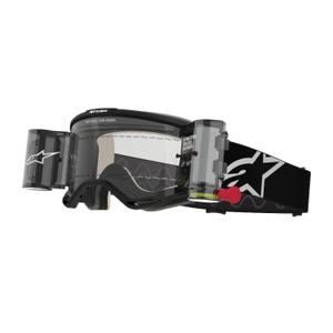 Motokrosové brýle Alpinestars Vision 5 Corp ROLL-OFF Wide Vision černé s čirým zorníkem