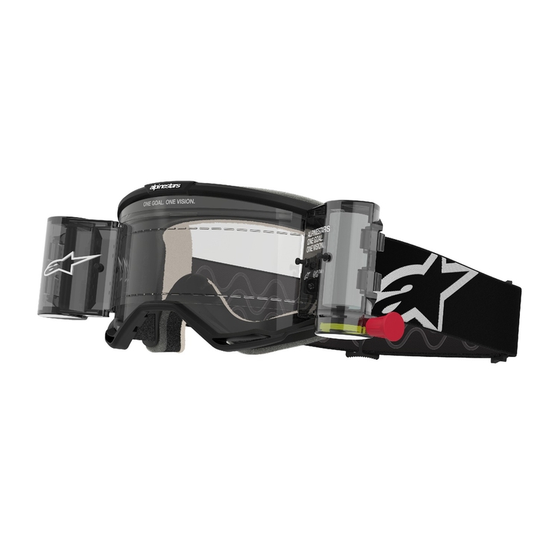 Motokrosové brýle Alpinestars Vision 5 Corp ROLL-OFF Wide Vision černé s čirým zorníkem