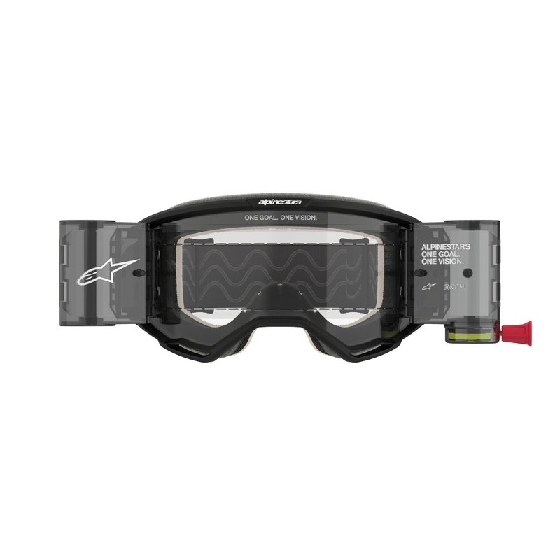 Motokrosové brýle Alpinestars Vision 5 Corp ROLL-OFF Wide Vision černé s čirým zorníkem