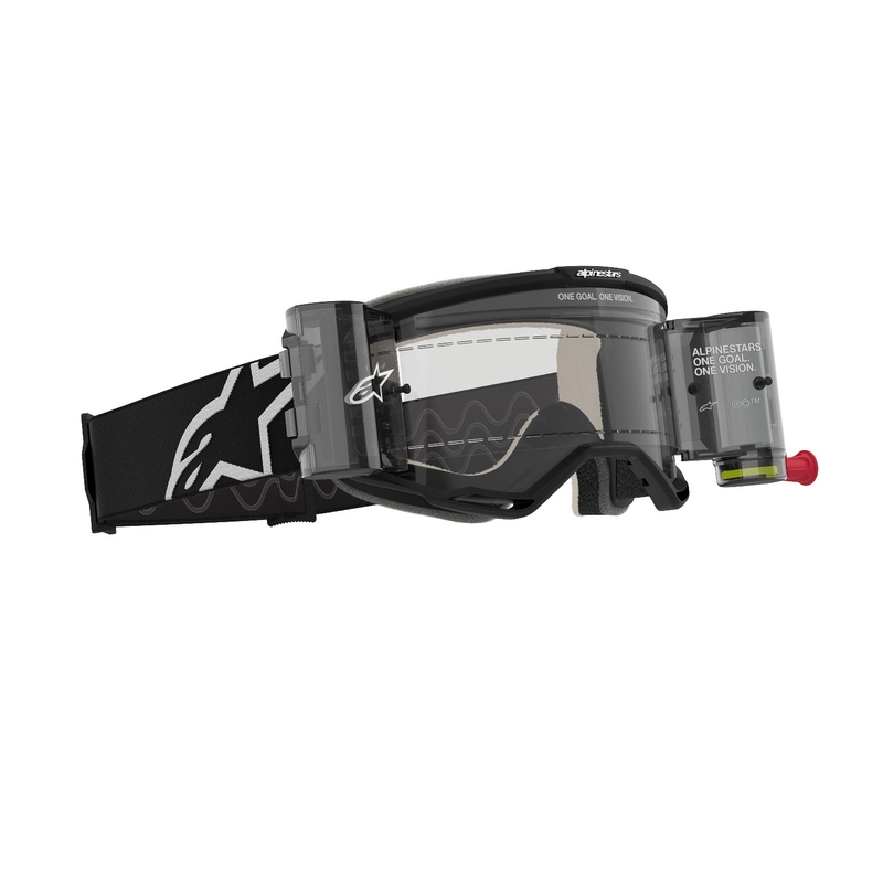 Motokrosové brýle Alpinestars Vision 5 Corp ROLL-OFF Wide Vision černé s čirým zorníkem
