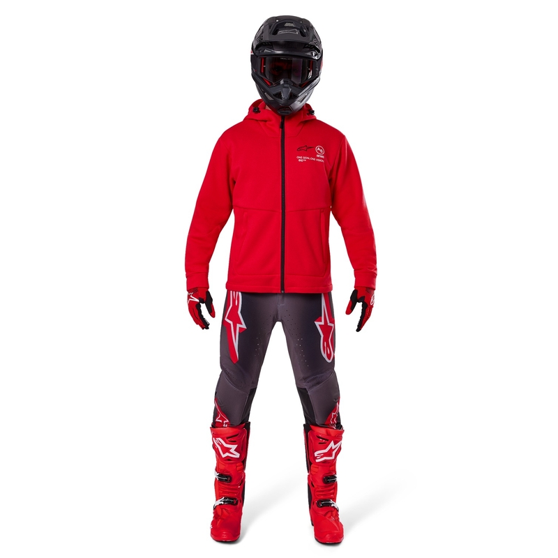 Mikina Alpinestars Racer MX Fleece červená