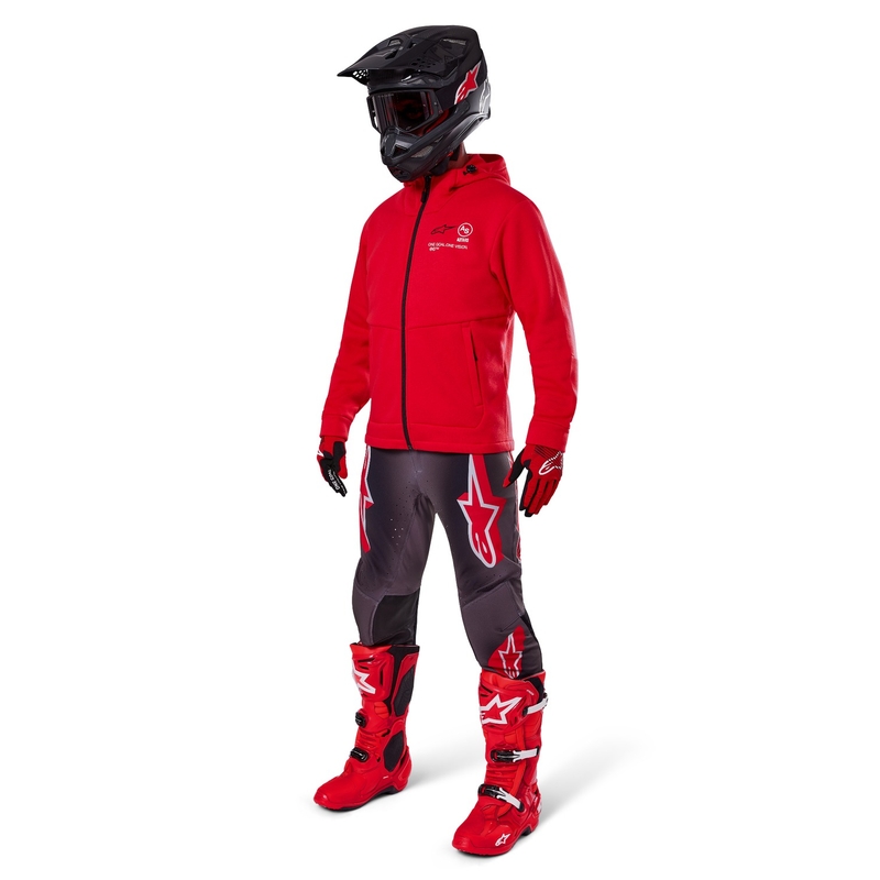 Mikina Alpinestars Racer MX Fleece červená