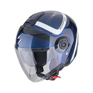 Otevřená helma na motorku Scorpion EXO-CITY II RIVA modro-černá