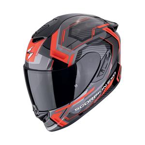 Integrální helma na motorku Scorpion EXO-1400 EVO II AIR LINART černo-červená