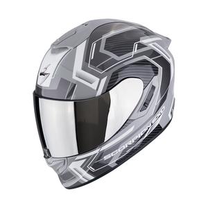 Integrální helma na motorku Scorpion EXO-1400 EVO II AIR LINART šedo-bílá