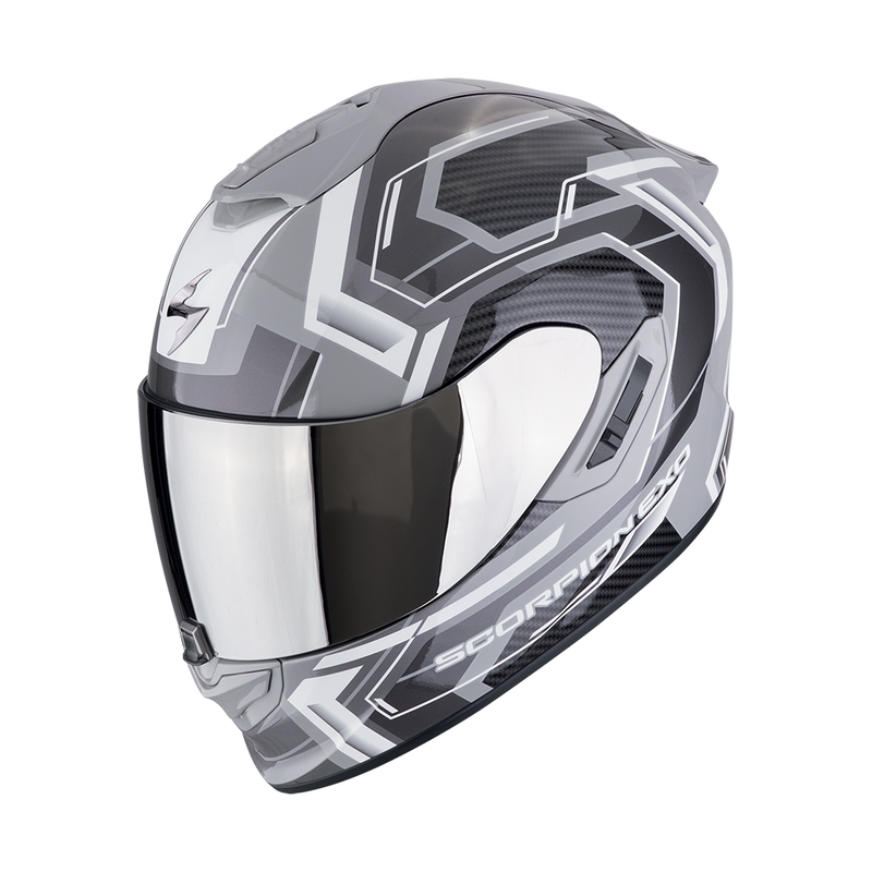 Integrální helma na motorku Scorpion EXO-1400 EVO II AIR LINART šedo-bílá výprodej