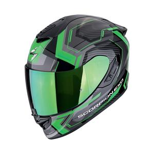 Integrální helma na motorku Scorpion EXO-1400 EVO II AIR LINART černo-zelená
