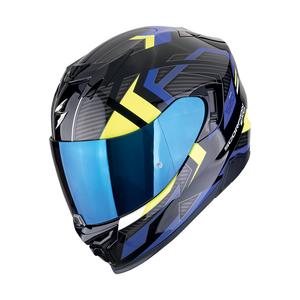 Integrální helma na motorku Scorpion EXO-520 EVO AIR SENSUS černo-modro-fluo žlutá