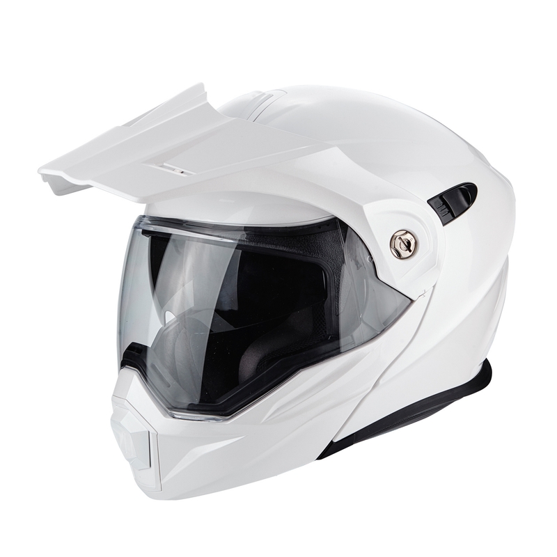 Výklopná enduro přilba Scorpion ADX-1 Solid perleťově bílá