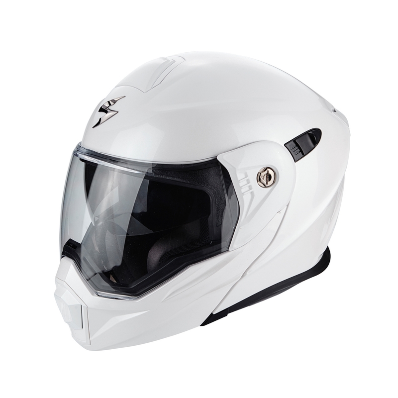 Výklopná enduro přilba Scorpion ADX-1 Solid perleťově bílá
