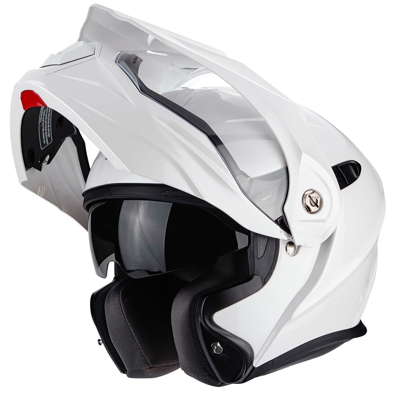 Výklopná enduro přilba Scorpion ADX-1 Solid perleťově bílá