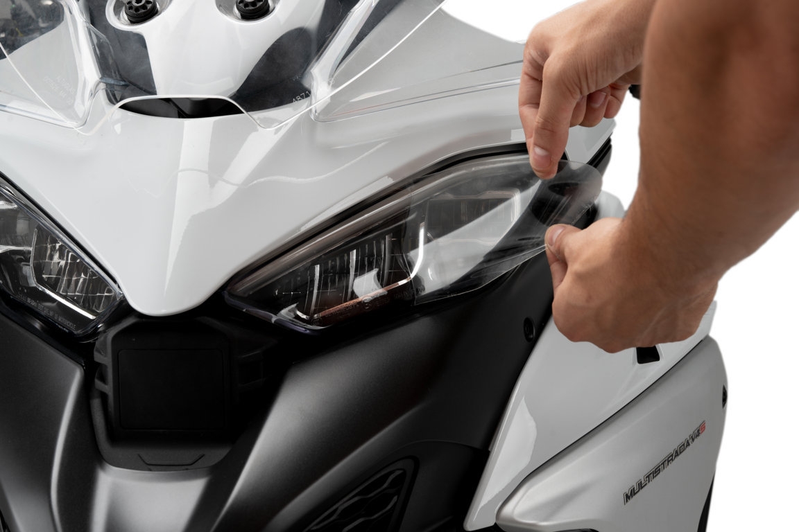 Adhere headlight protector PUIG 20761W průhledný