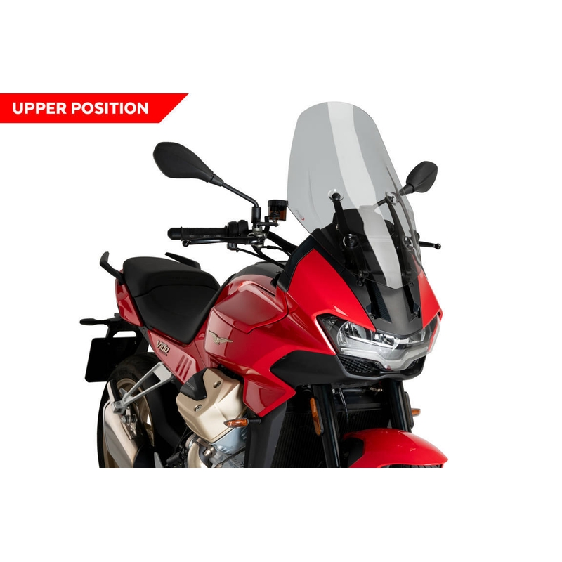 Plexi štít PUIG TOURING kouřová pro MOTO GUZZI V100 Mandello 1000 / S 2023-2026, MOTO GUZZI Stelvio 1000 2024-2026