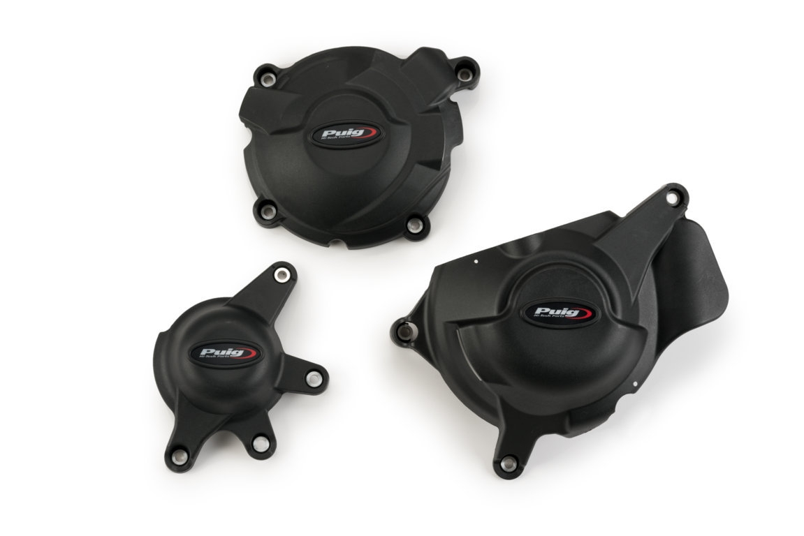 Engine covers PUIG Track for Championship 21510N černý included 3 covers