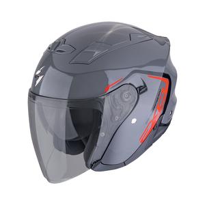Otevřená helma na motorku SCORPION EXO-230 CIT-E šedo-červená