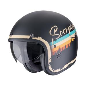 Otevřená helma na motorku Scorpion Belfast Evo ADONIS matná černo-béžová