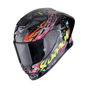 Integrální helma na motorku Scorpion EXO-R1 EVO II AIR SAVAGE černo-modro-růžová