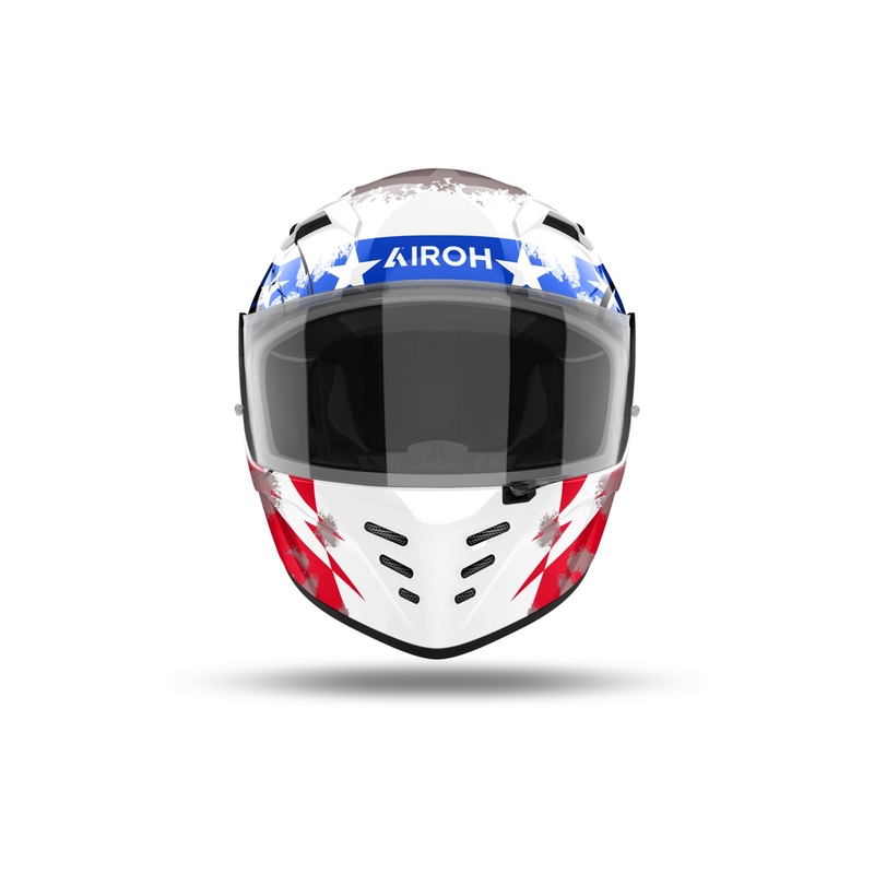 Integrovaná helma na motorku Airoh CONNOR Nation bílo-červeno-modrá