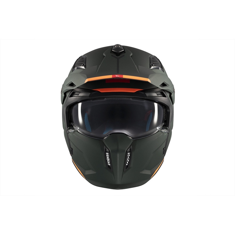 Otevřená helma s maskou MT Streetfighter SV S Solid A6 matná zelená