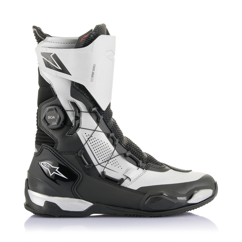 Boty na motorku Alpinestars SP-X BOA černo-stříbrné