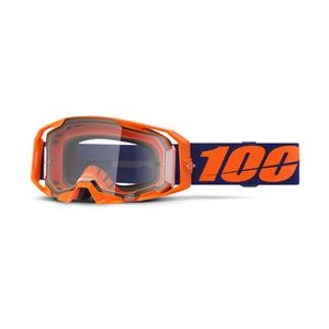 Motokrosové brýle 100% ARmatic Neon Orange s čirým plexi