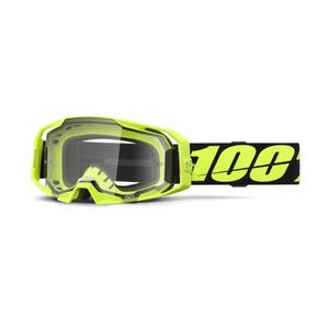 Motokrosové brýle 100% ARmatic Neon Yellow s čirým plexi