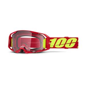 Motokrosové brýle 100% ARmatic červené s čirým plexi