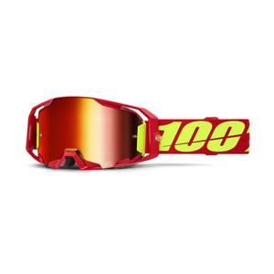 Motokrosové brýle 100% ARmatic červené s červeným plexi