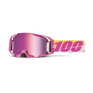 Motokrosové brýle 100% ARmatic Sellars s růžovým plexi