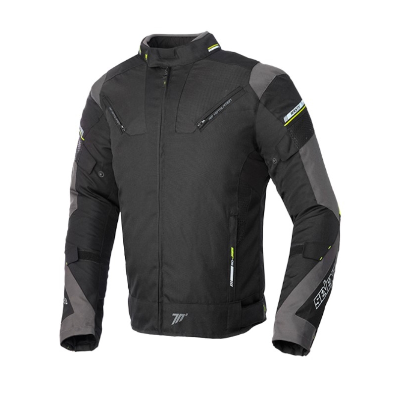 Bunda na motorku SEVENTY DEGREES SD-JR69 černo-fluo žlutá