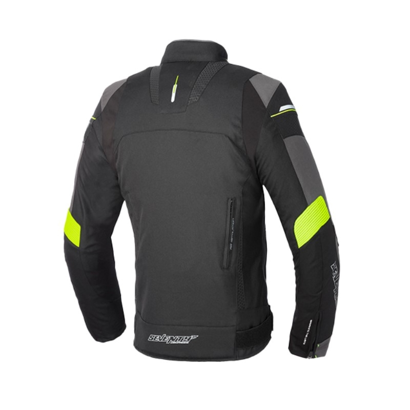 Bunda na motorku SEVENTY DEGREES SD-JR69 černo-fluo žlutá
