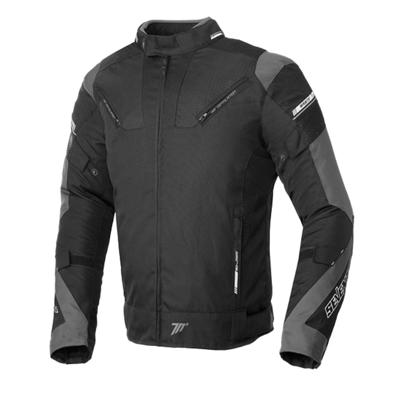 Bunda na motorku SEVENTY DEGREES SD-JR69 černo-šedá