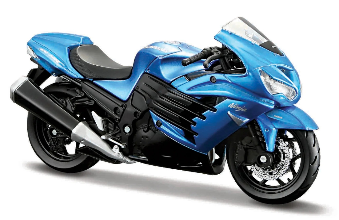 Model motocyklu Maisto Kawasaki Ninja ZX-14R modrá
