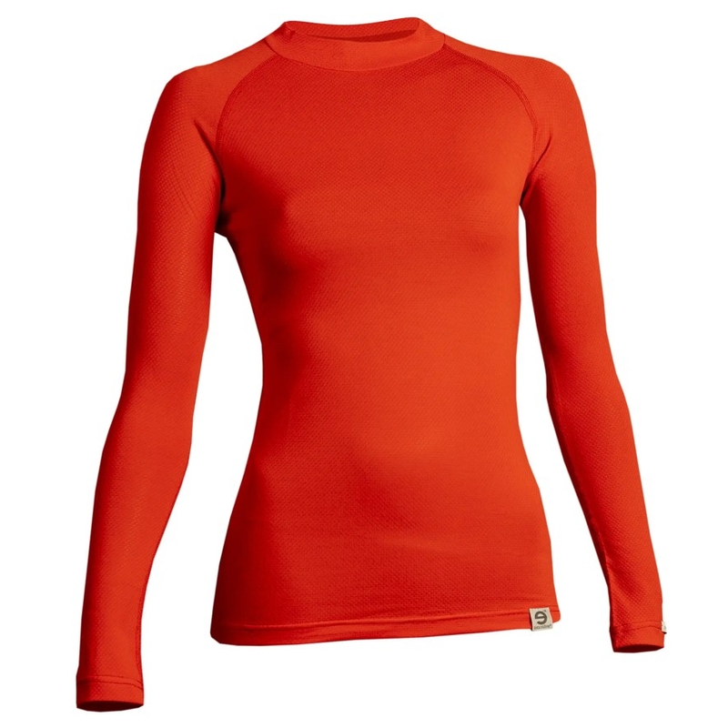 Dámské termo triko nanosilver® Raglan červené - dlouhý rukáv