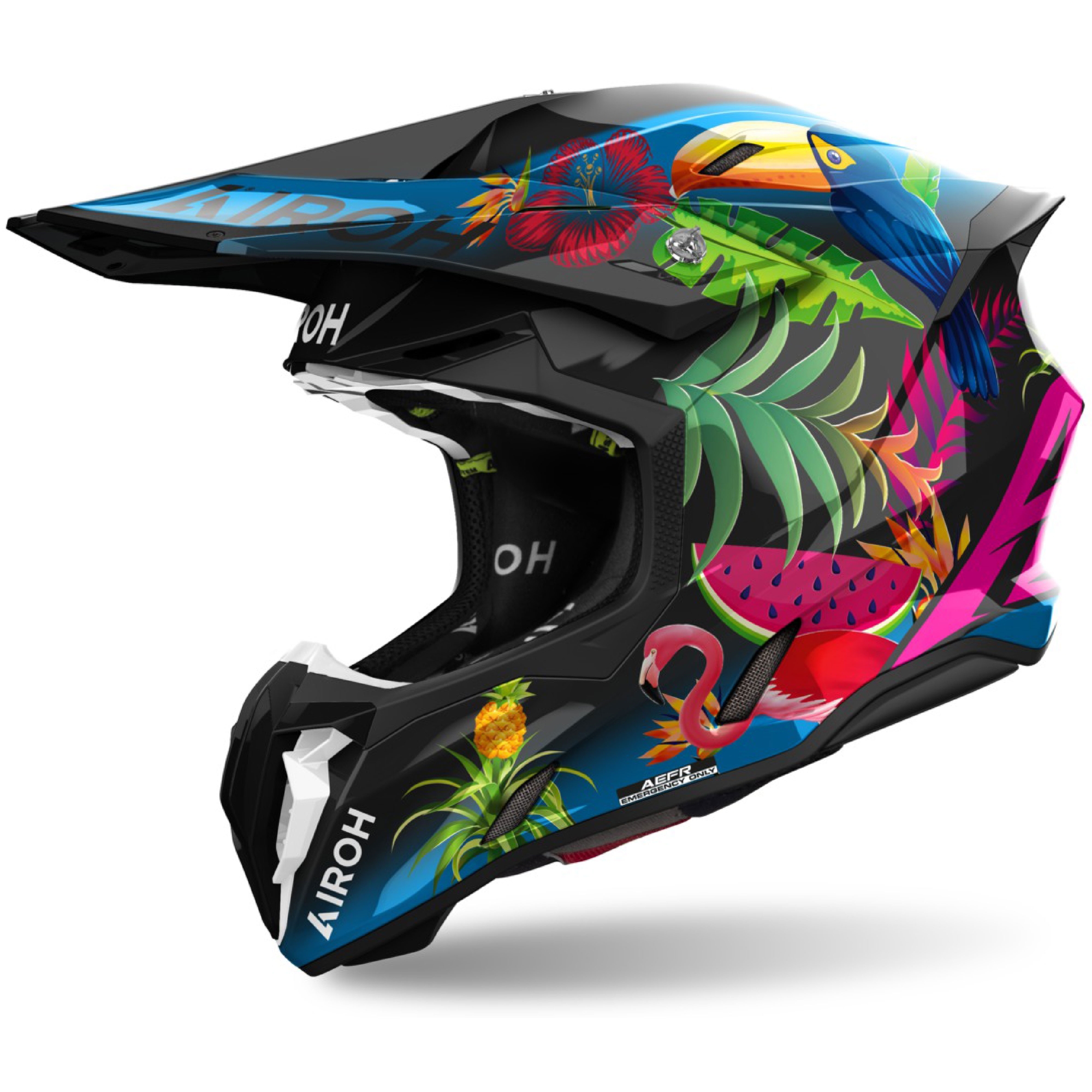 Motokrosová helma Airoh Twist 3 Amazonia 2024 lesklá Velikost: XS
