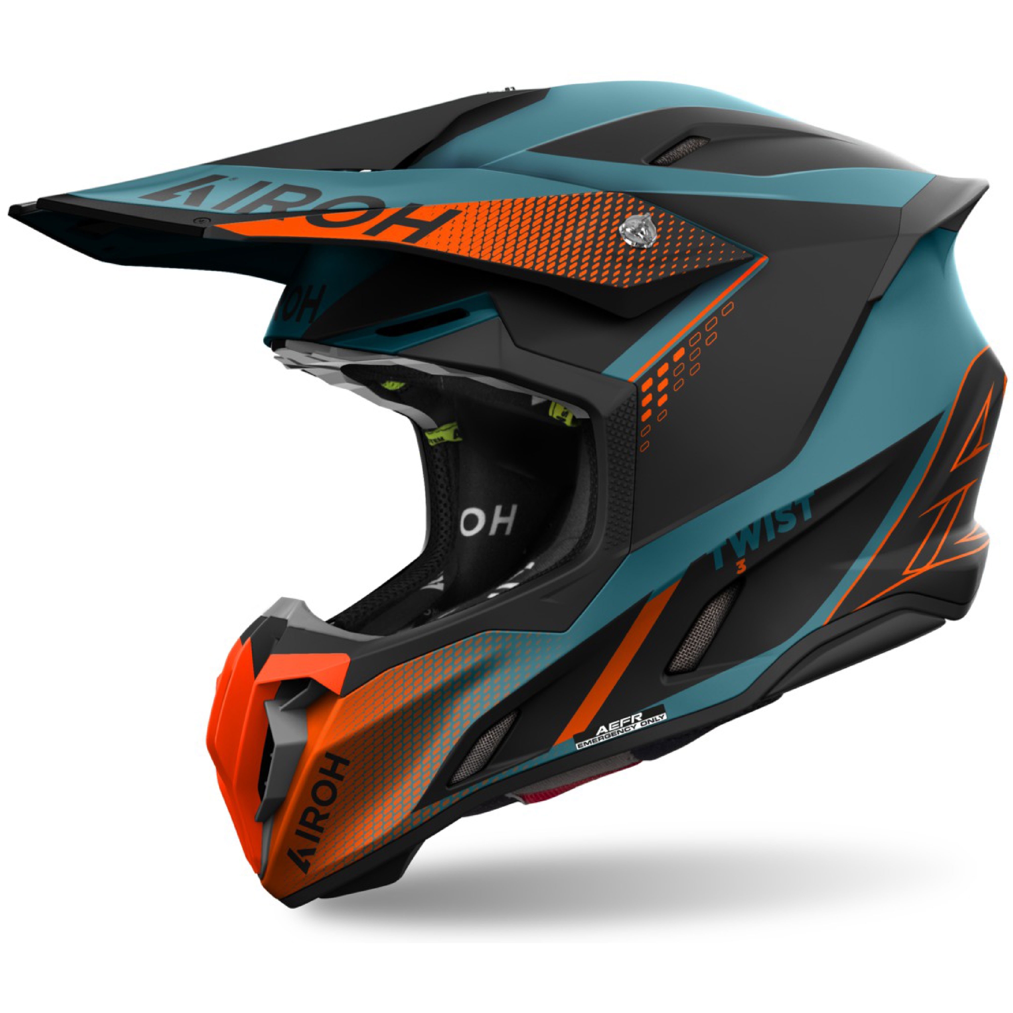 Motokrosová helma Airoh Twist 3 Shard 2024 matná oranžová Velikost: XL