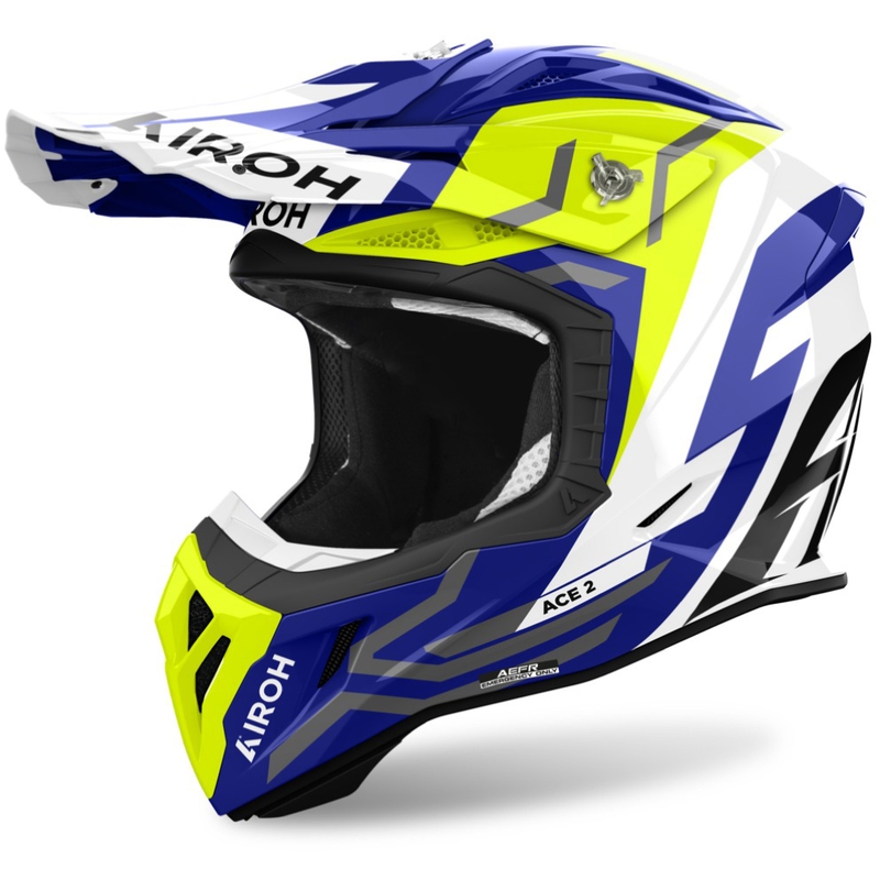 Motokrosová helma Airoh Aviator Ace 2 Ground lesklá žlutá