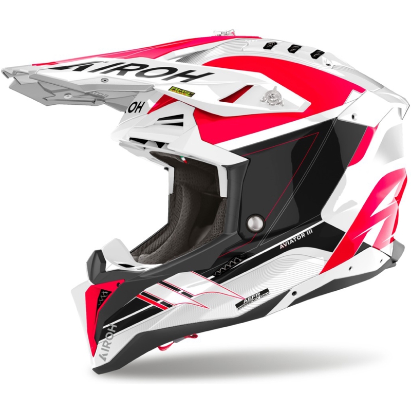 Motokrosová helma Airoh Aviator 3 Saber lesklá červená