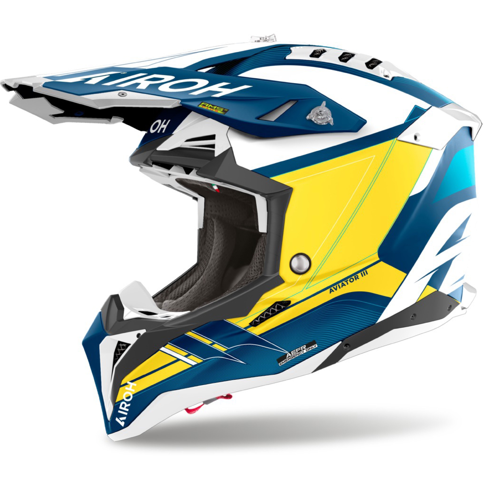 Motokrosová helma Airoh Aviator 3 Saber 2024 matná modrá Velikost: S