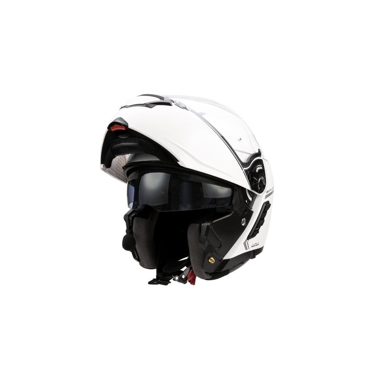 Vyklápěcí helma na motorku SENA s Mesh headsetem Impulse bílá lesklá
