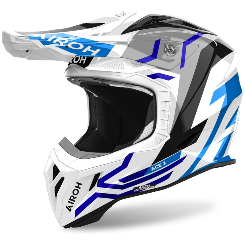 Motokrosová helma Airoh Aviator Ace 2 Ground lesklá modrá