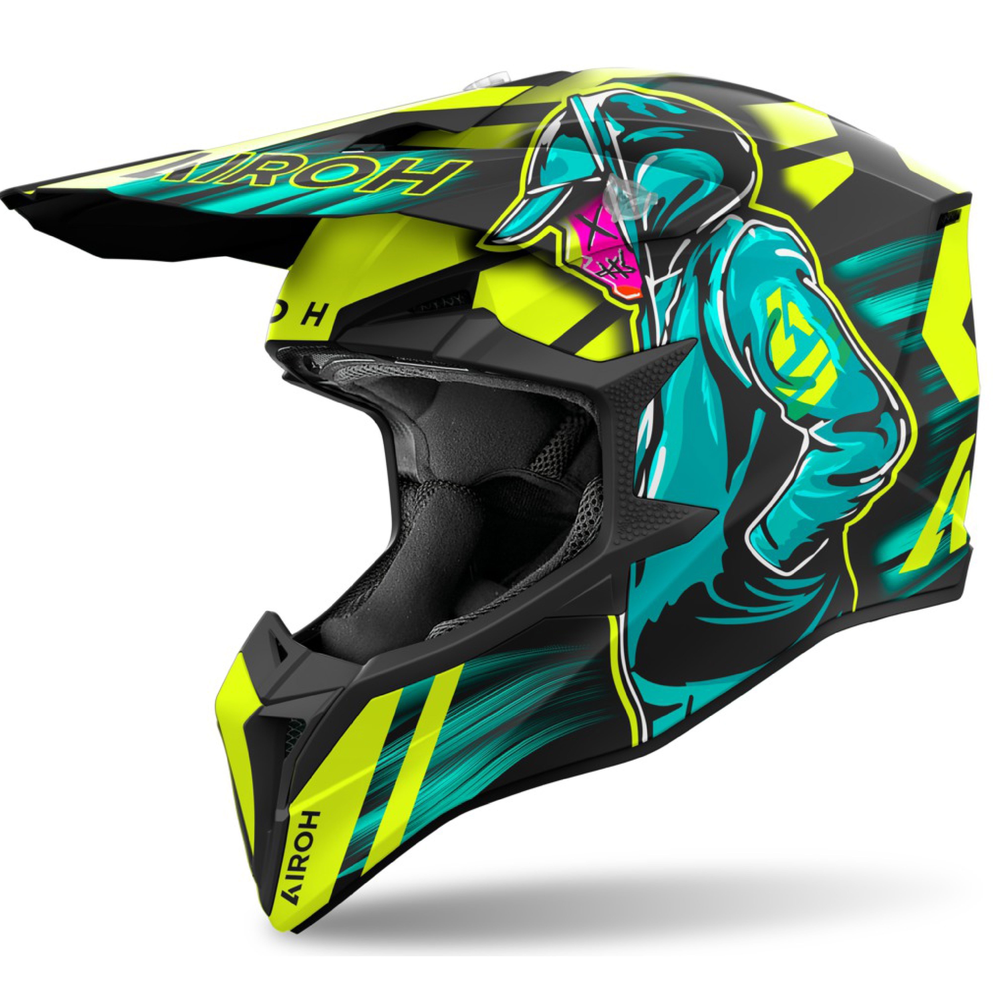 Motokrosová helma Airoh Wraaap Cyber 2024 matná žlutá Velikost: 2XL