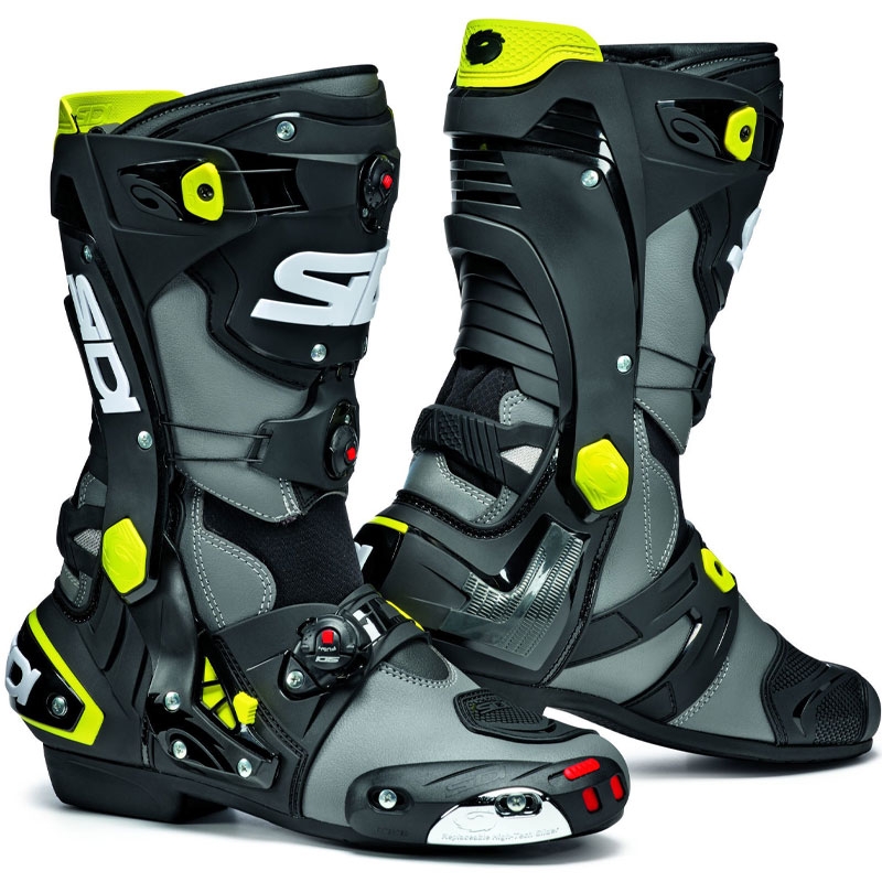 Boty na motorku SIDI REX šedo-černo-fluo žluté Velikost: 39
