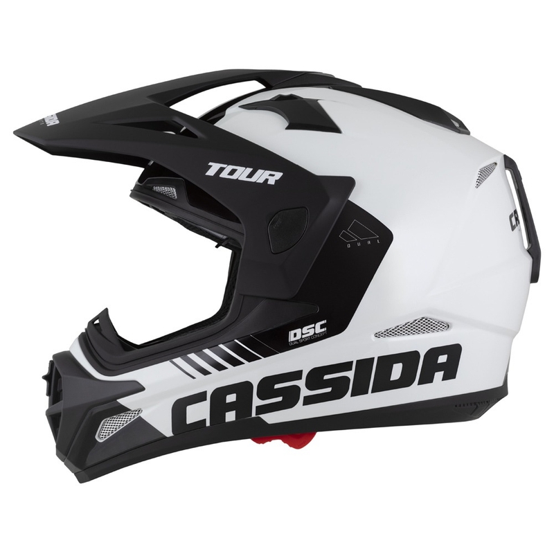 Enduro přilba Cassida Tour 2.0 Dual fluo žluto-černo-černá s černým matným kšiltem