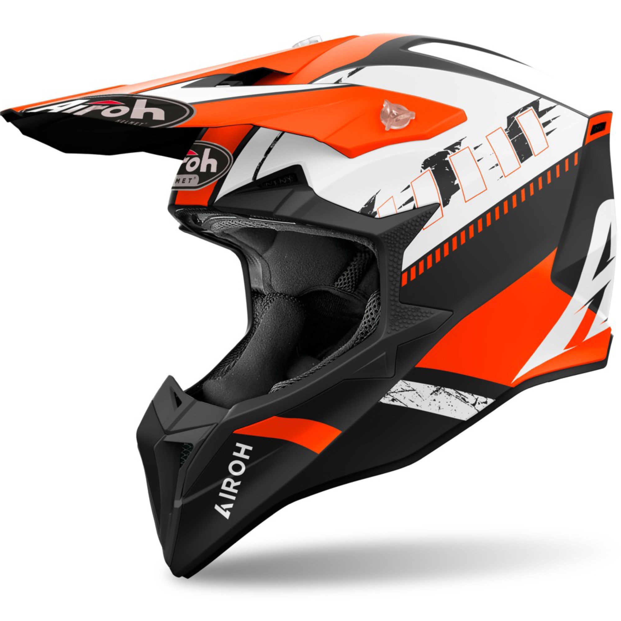Motokrosová helma Airoh Wraaap Feel 2024 matná oranžová Velikost: 2XS